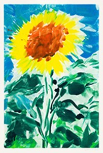 Herbert Brandl, Sonnenblume 2, 2020, Monotypie, 152,8 x 105,6 cm, Foto: © Markus Wörgötter
